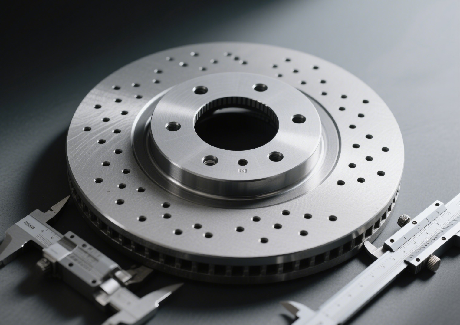 Drilling and grooving brake discs