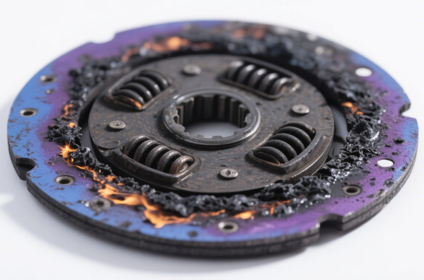 Worn clutch plate